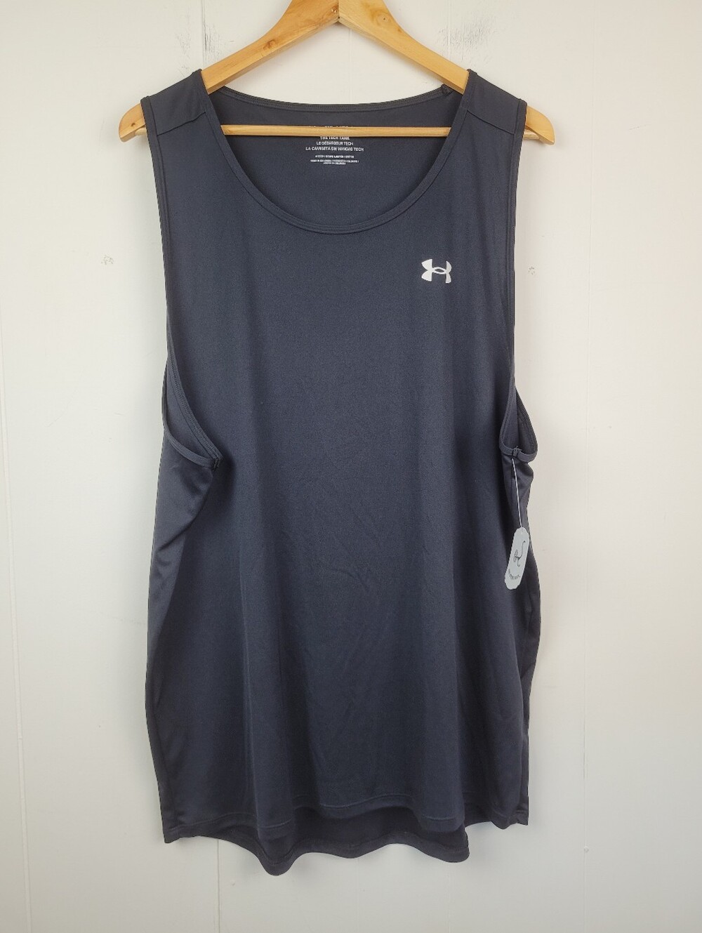 Under Armour 2XL Men’s Tech Tank Top Black Athletic Sleeveless Shirt